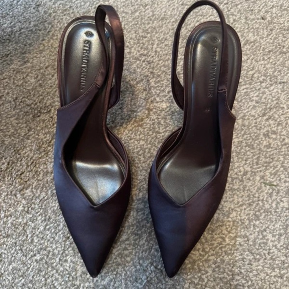 Stylish Purple Slingback Heels
